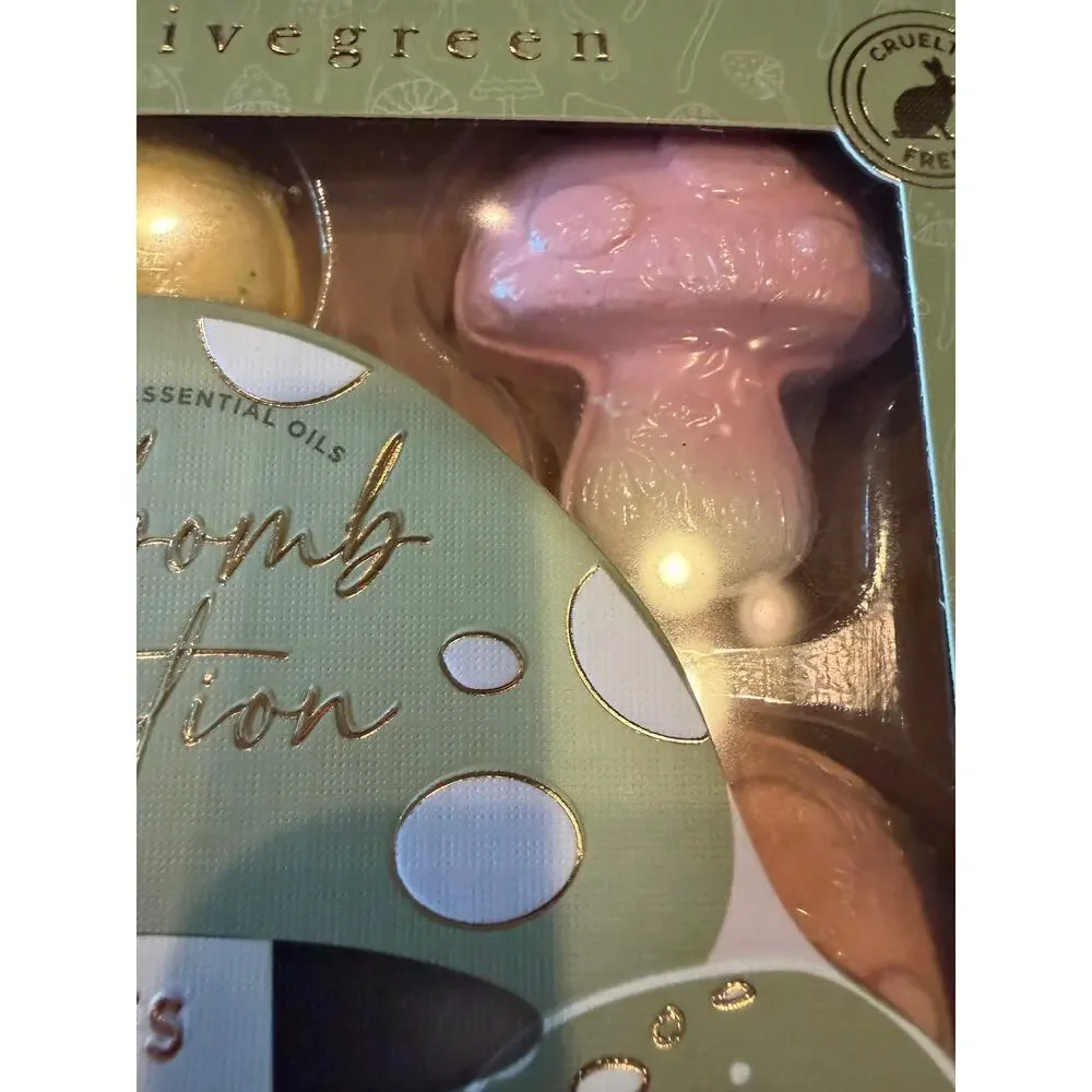 Livegreen 4 Piece “Mushroom” Bathbomb Set NIB